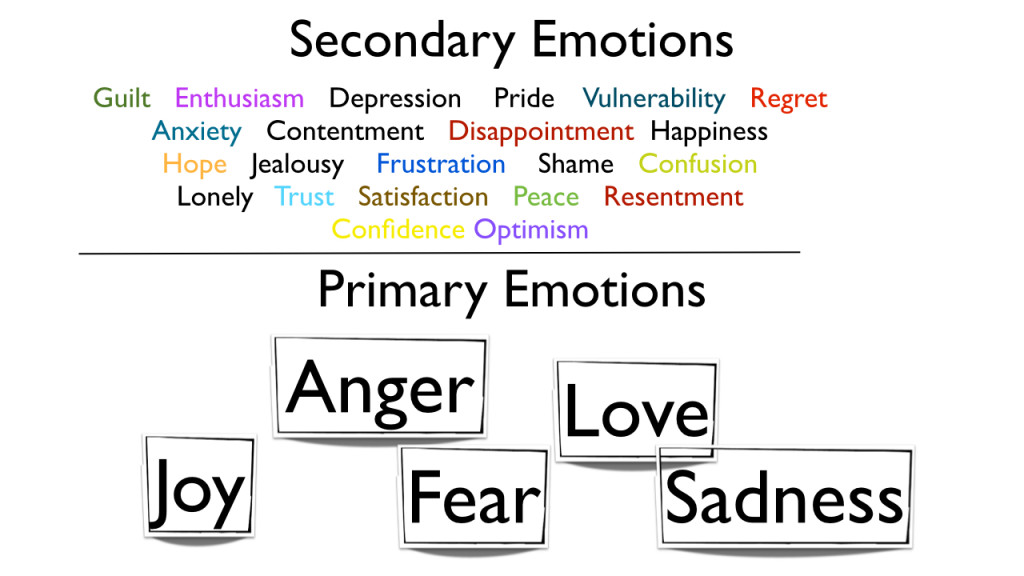 Primary And Secondary Emotions Chart